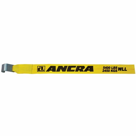 ANCRA 4-In. X 5-Ft. Strap W/ 48968-11 Container Hook. 49526-10